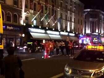 Liverpool fans conga their way...